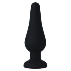 Intense - Plug Anal Pipo M Silicone Noir 11 Cm